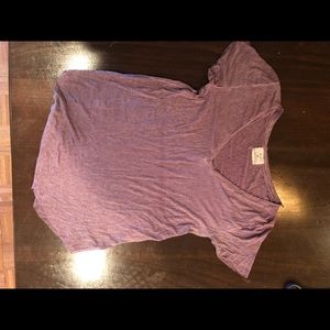 Pins and needles v neck with distressed edges